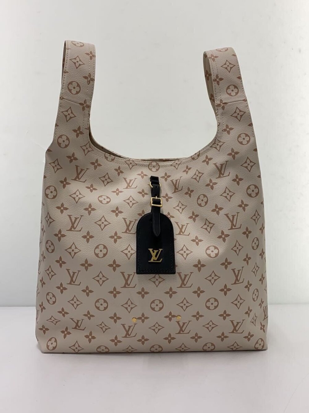 LOUIS VUITTON Atlantis Shoulder Bag Leather White Patterned
